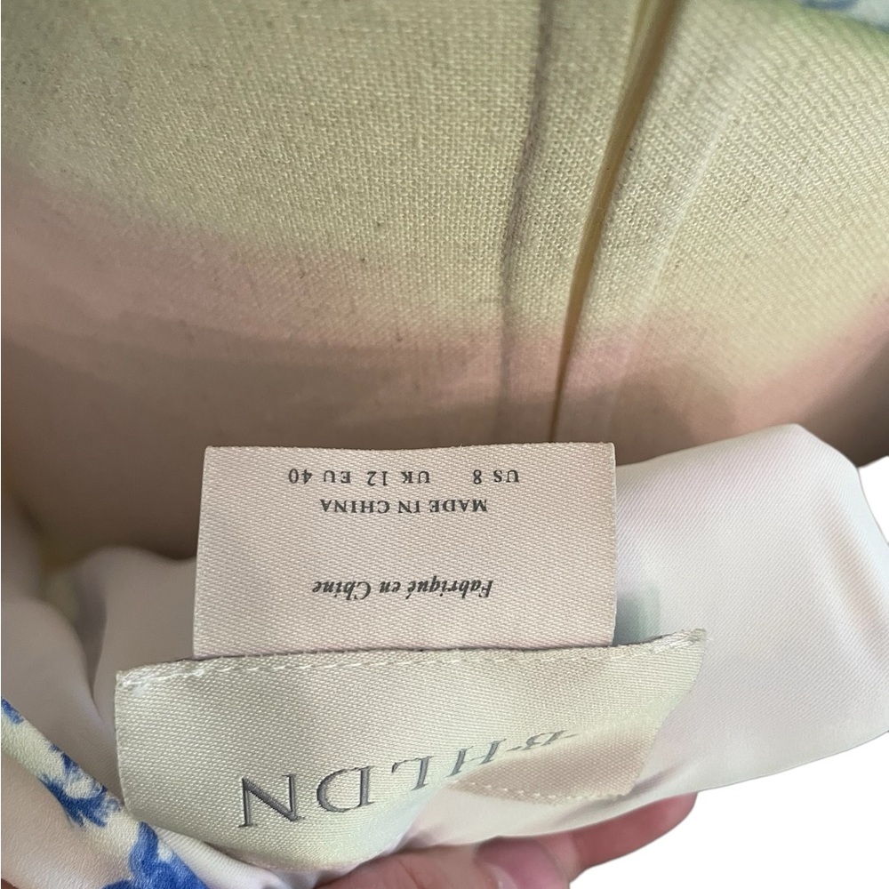 BHLDN ANTHROPOLOGIE Anamaria Georgette Dress Blue Floral New With Tags - Picture 10 of 13
